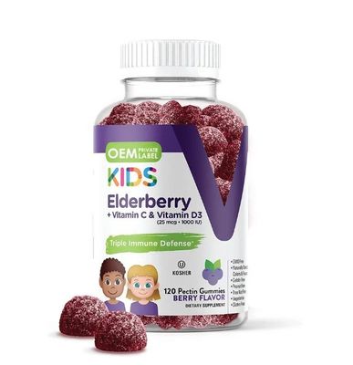 Multivitamins Dietary Supplement Kids Multi Flavors Gummies Candy in Strawberry Flavors