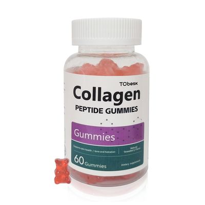 Hydrating And Toning Effects Collagen Peptide Gummies For Teenagers 60 Gummies / Bottle