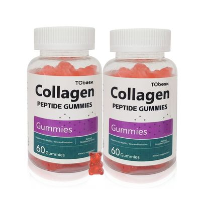 Hydrating And Toning Effects Collagen Peptide Gummies For Teenagers 60 Gummies / Bottle