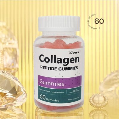 Hydrating And Toning Effects Collagen Peptide Gummies For Teenagers 60 Gummies / Bottle
