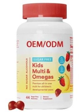 Multivitamins Dietary Supplement Kids Multi Flavors Gummies Candy in Strawberry Flavors